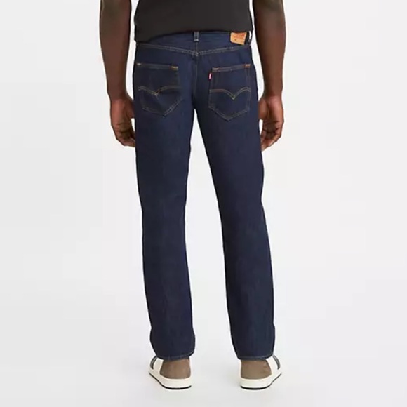 501® ORIGINAL FIT MEN'S JEANS W32 L 32 Dark Wash - Picture 2 of 10